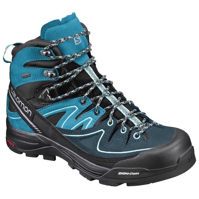 Salomon Singapore Mens Hiking Boots - X ALP MID LTR GTX® W Blue/Black | 04761-MLOP